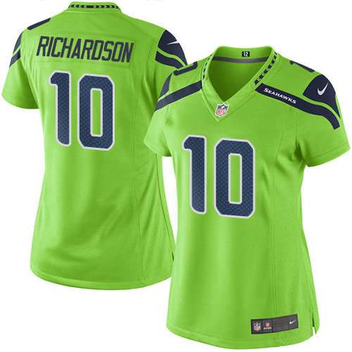 Women's Elite Paul Richardson Nike Jersey Green - #10 Rush NFL Seattle Seahawks